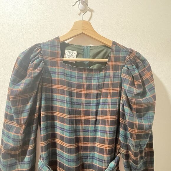 Vintage Laura Ashley Tartan Dress Size 6 Belted VGC - Picture 2 of 12